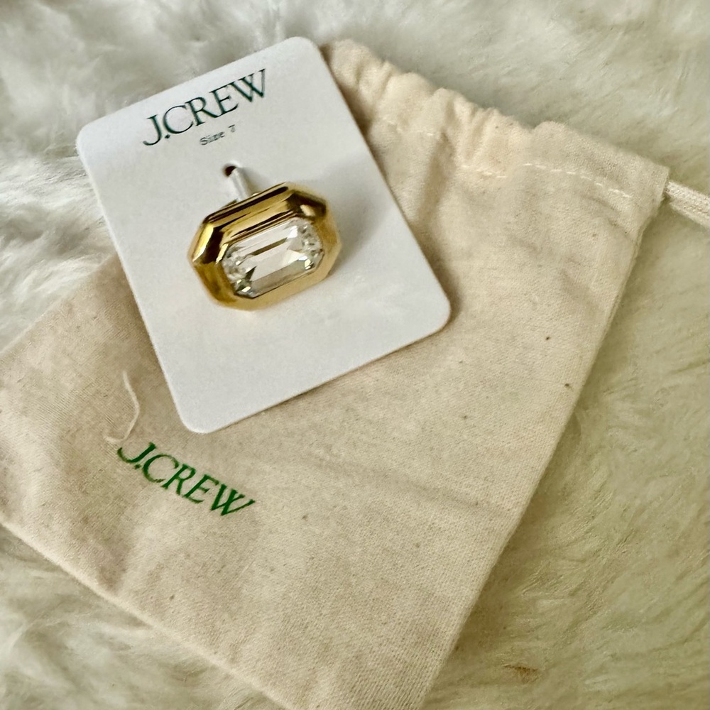 NWT J. Crew Crystal Fashion Ring - Picture 3 of 4